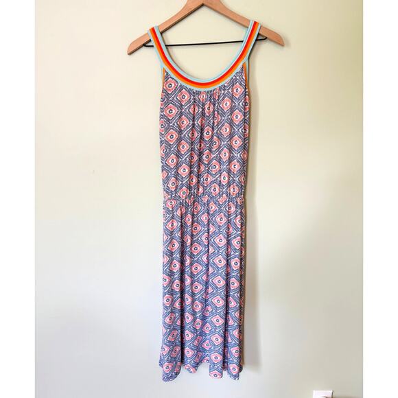 Boden Jersey dress, Geometric Summer Size 12L - Picture 2 of 9